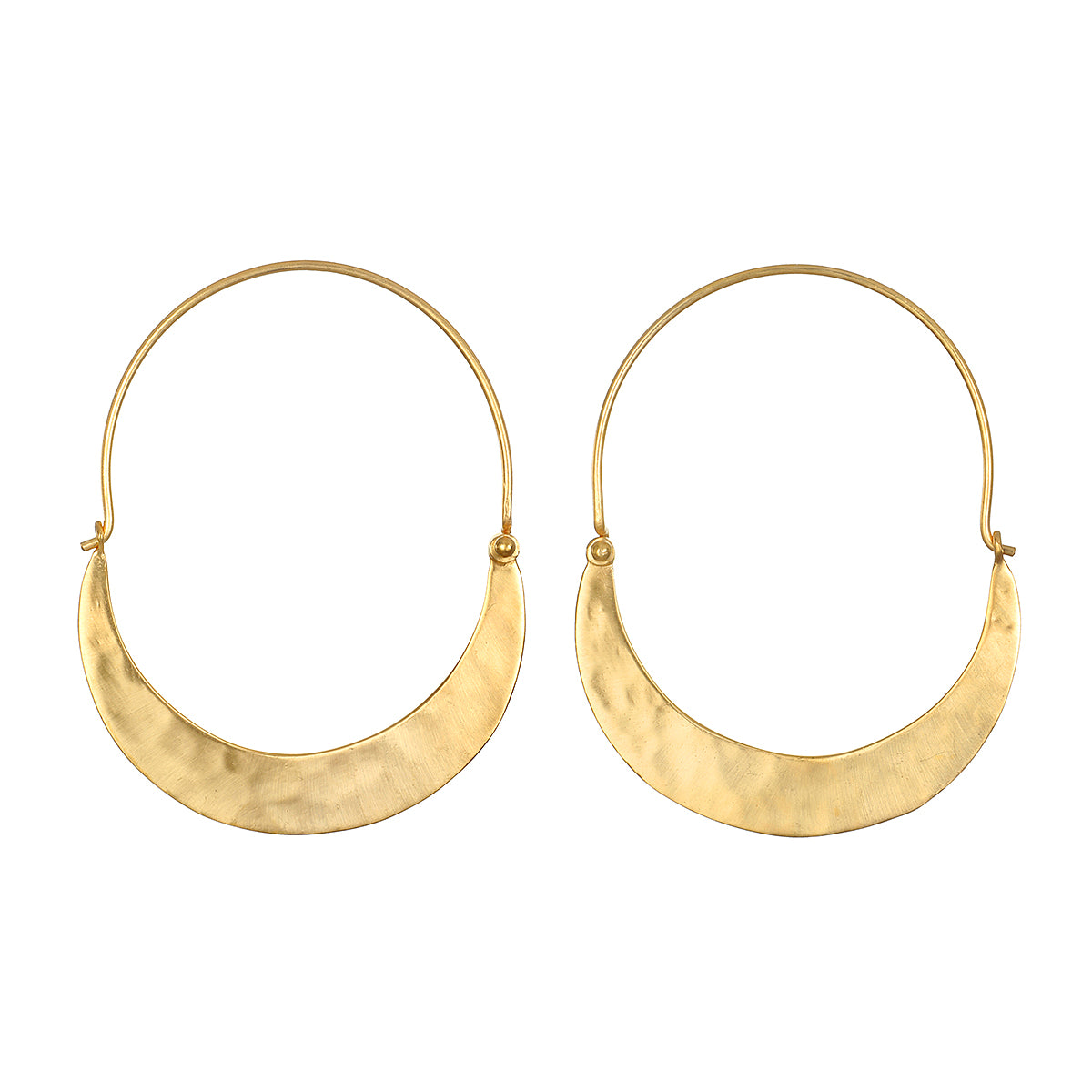 Earrings Crescents Gold Plated