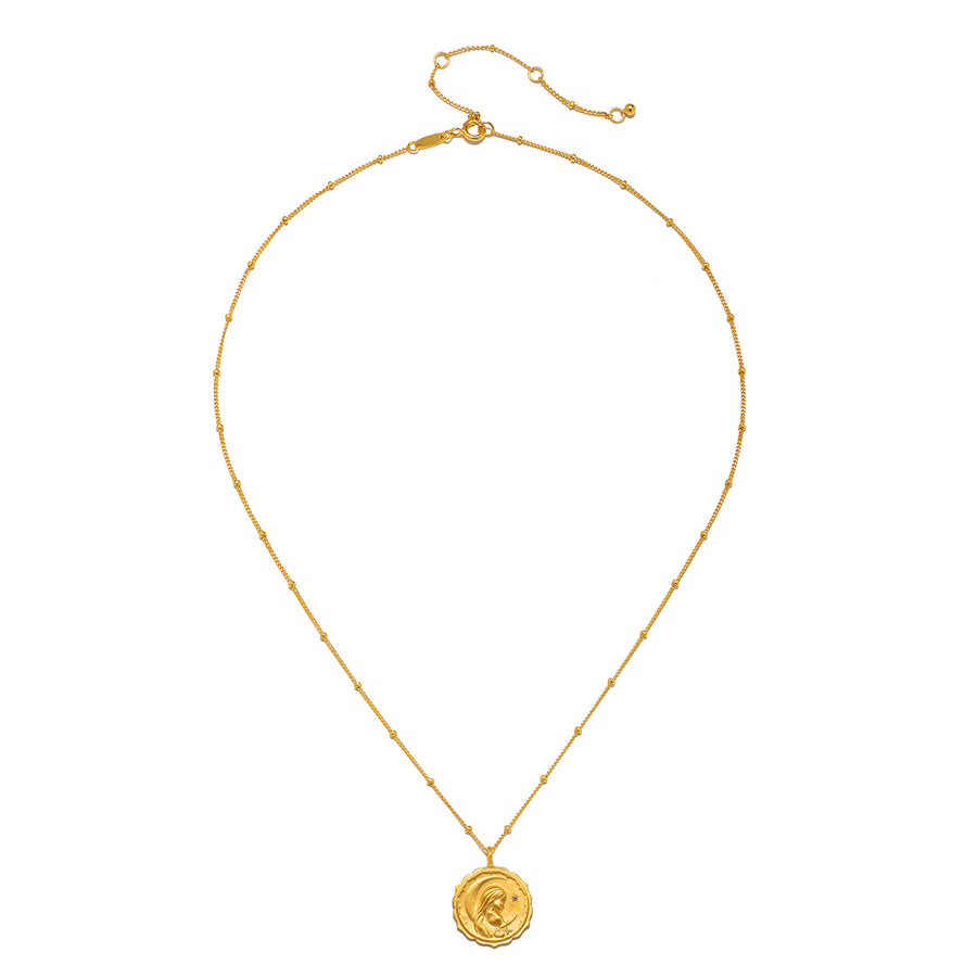 Protective Goddess Gold Necklace