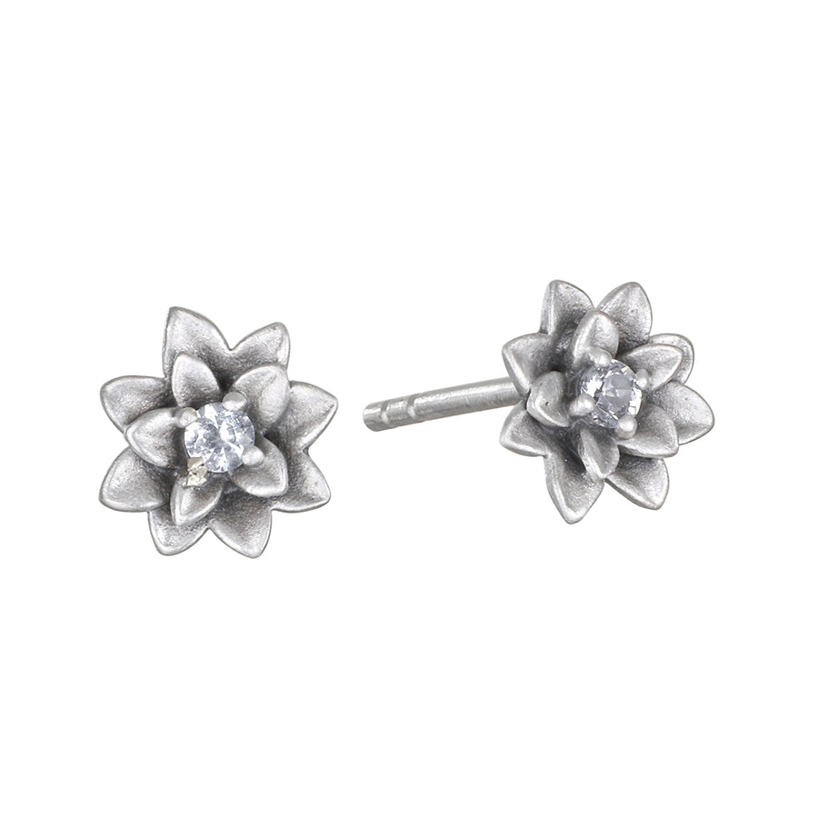 Soul Renewal Silver Lotus Earrings