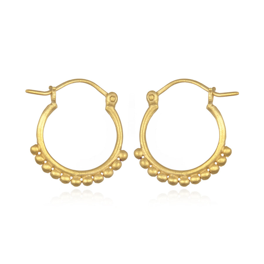 Gold Small Samsara Hoop Earrings - Satya Online