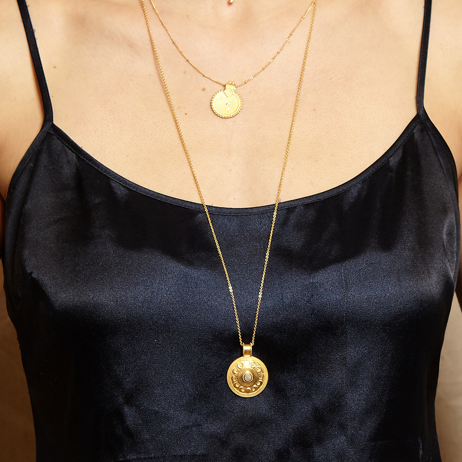 Phases of the Moon Gold Necklace