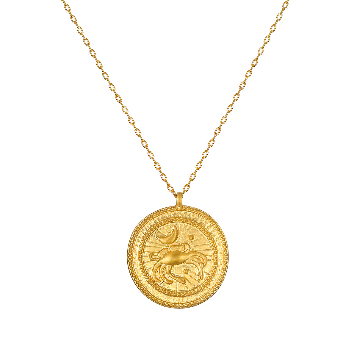 Zodiac coin sales necklace gold