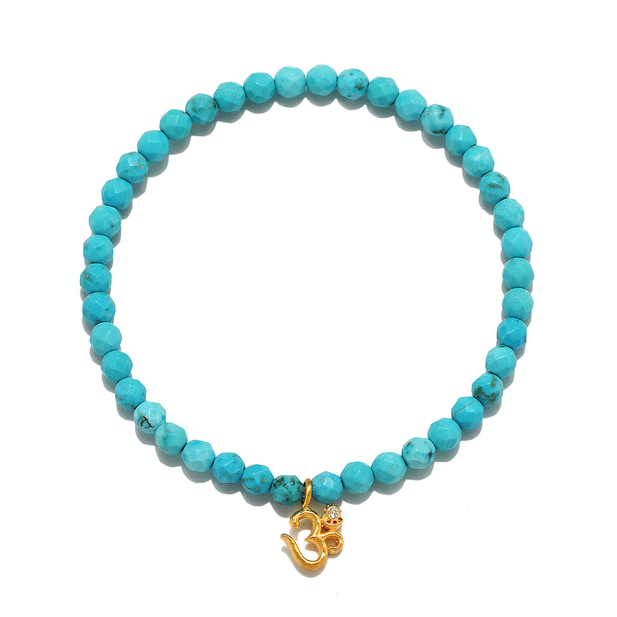 Sacred Kinship Om Turquoise Gemstone Bracelet