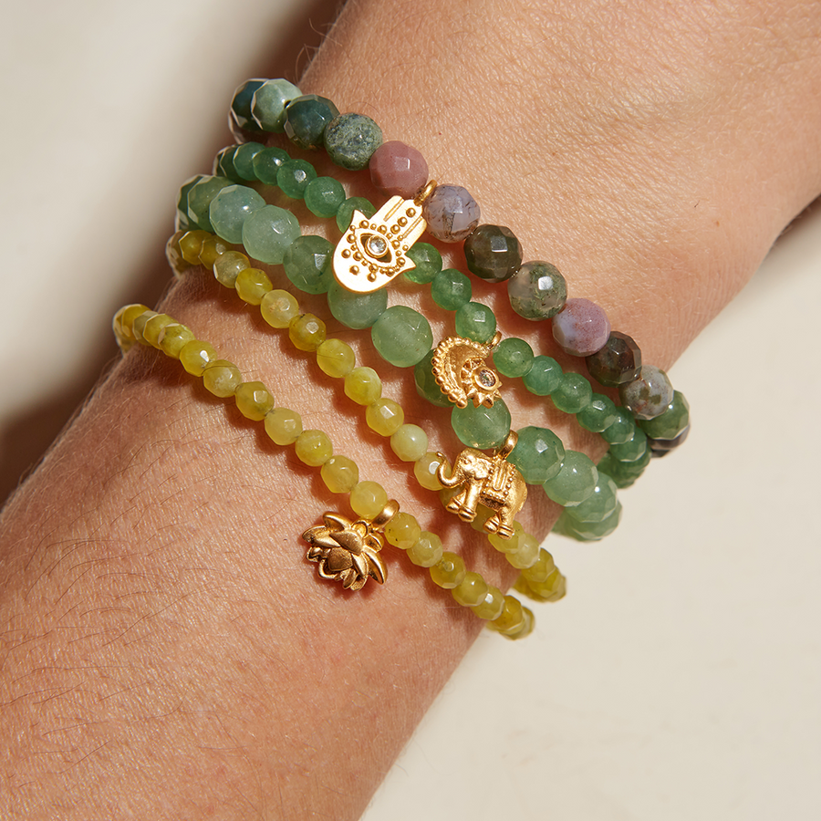 Creative Vision Hamsa Fancy Jasper Gemstone Bracelet