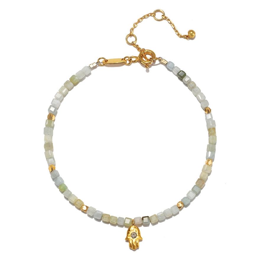 Breath and Blessings Green Aquamarine Bracelet