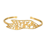 Expanding Beauty Lotus Cuff featuring intricate open-work design represents transformation and new beginnings, ideal for spiritual jewelry and meditation, serving as a meaningful talisman for manifestation.