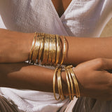 Small Gold Bangle Bracelet Cuff - Something Special
