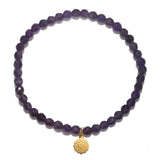 Amethyst Crown Chakra Stretch Bracelet