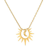 Divine Light Moon Starburst Necklace