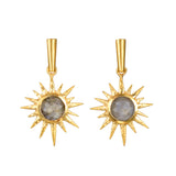North Star Labradorite Starburst Earrings
