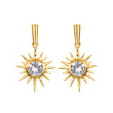 North Star White Topaz Starburst Earrings
