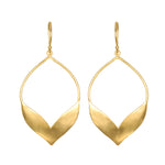 Fluttering Petals Gold Earrings showcasing a delicate open-work petal design, perfect for adding a touch of elegance to any outfit. This stunning pair represents spiritual jewelry and is ideal for meditation, talisman wearers, and those seeking meaningful symbolism in their accessories, reflecting ideals of protection, sun, and moon energy.
