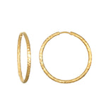 Textured Gold Large Hoop Earrings in 18kt gold plate, perfect for minimalist style. Ideal spiritual jewelry for meaningful expressions, meditation, and self-manifestation, these hoops embody elegance and versatility. A stunning addition to any yoga or spiritual practice, symbolizing the sun and moon's protective energies.