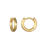 Textured Gold Mini Hoop Earrings showcasing a simple and eye-catching design, perfect for everyday wear. These stylish earrings highlight the beauty of spiritual jewelry, reflecting themes of meditation and manifestation with their 18kt gold plate finish.