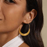 Simple Statement Gold Crescent Earrings