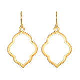 Full Bloom Lotus Petal Earrings in 18kt gold plate, open-work design resembling lotus petals, symbolizing new beginnings. These spiritual earrings enhance meditation practices and serve as a talisman for protection and manifestation, perfect for yoga enthusiasts.