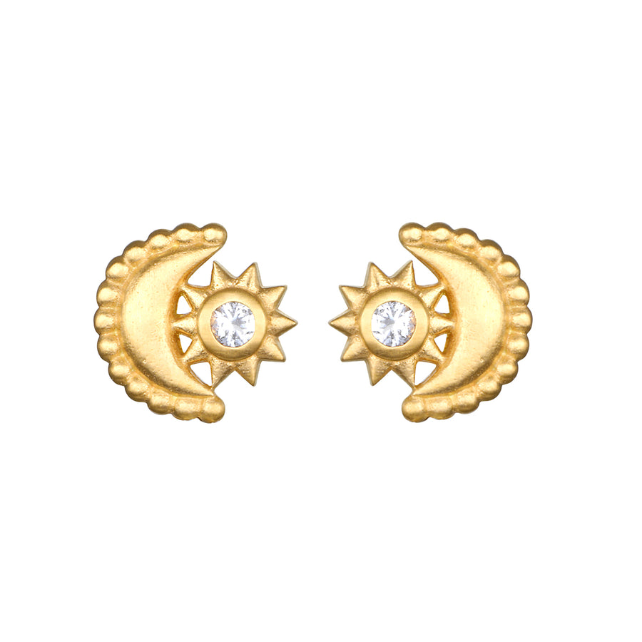 Guiding Star Celestial White Topaz Stud Earrings