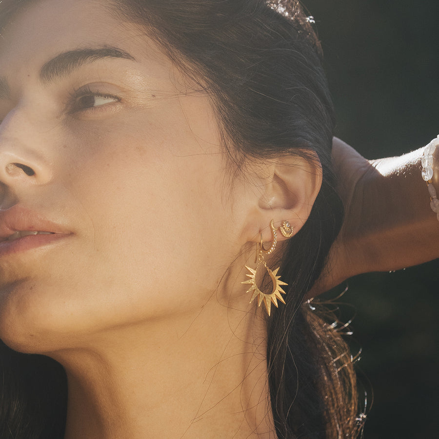 Guiding Star Celestial White Topaz Stud Earrings