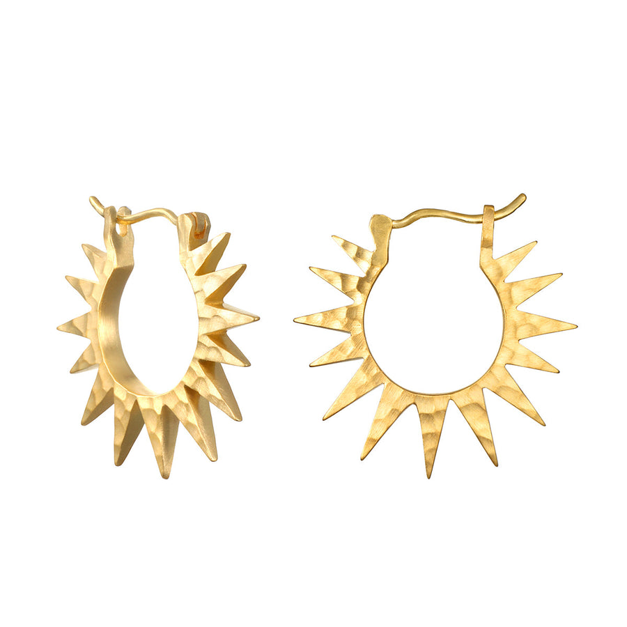 Incandescent Glow Starburst Hoop Earrings