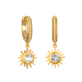 Manifest Your Dreams White Topaz Huggie Hoops