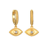 Always Protected Evil Eye Huggie Hoops