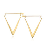 Triangle Gold Hoops