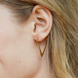 Triangle Gold Hoops