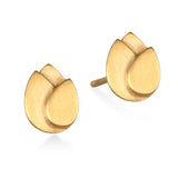 Gold Lotus Petal Studs