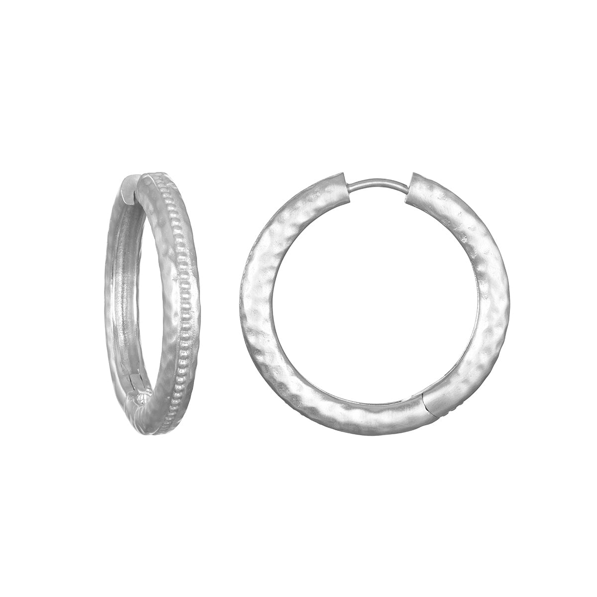 Textured Sterling Silver Mini Hoop Earrings showcasing a elegant design, perfect for everyday wear, embodying the essence of spiritual jewelry and meaningful adornments. Ideal for those who appreciate meditation and seek protection through their style.