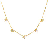 Follow Your Dreams White Topaz Star Choker Necklace