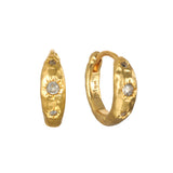 Star White Topaz Small Hoops