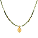 Om Green Tourmaline Beaded Necklace