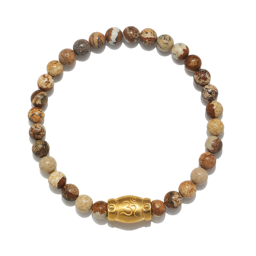 Grounded and Balanced Men’s Picture Jasper Bracelet