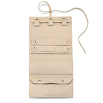 Journey Abroad Travel Wrap, a stylish and protective jewelry case crafted from super soft pink microfiber. Perfect for securing your spiritual jewelry and meaningful talismans while traveling, this wrap offers designated spaces for necklaces, earrings, rings, and more. Ideal for those who practice meditation, yoga, or seek protection and manifestation through their accessories.