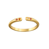 Multistone Thin Band Ring- Size 7