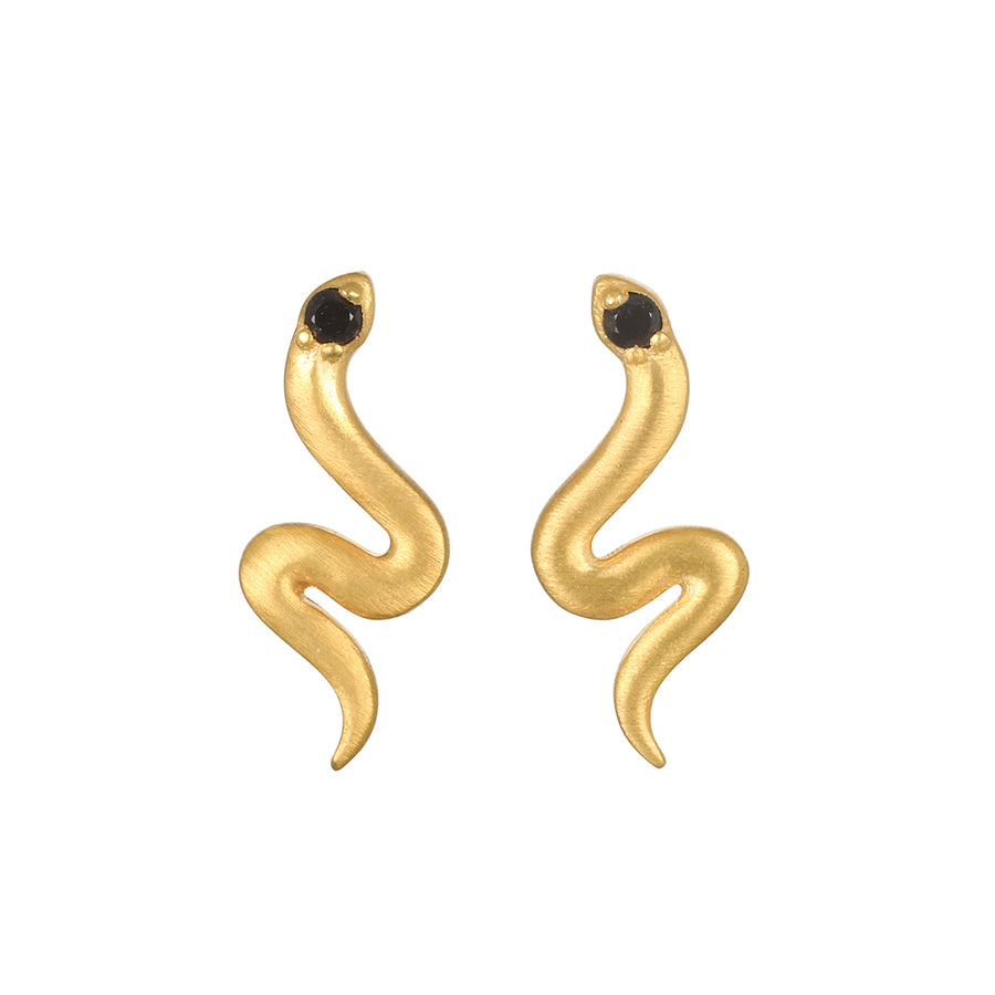 Black Onyx Serpent Studs