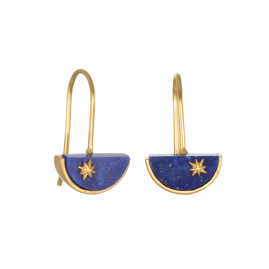 Star Blue Lapis Drop Earrings