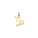 Elegant 18kt gold plated Zodiac Glyph Charm featuring the Capricorn symbol, perfect for spiritual jewelry enthusiasts seeking meaningful talismans for manifestation and meditation.