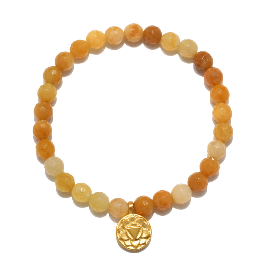 Solar Plexus Chakra Yellow Jade Stretch Bracelet