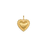 Heart Charm is an 18kt gold plated puffy heart charm symbolizing love and compassion, perfect for personalized spiritual jewelry and meditation practices. This talisman enhances your yoga and manifestation rituals with meaningful protection, embodying the essence of the sun and moon.