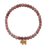 Strength in Self-Love Rhodonite Elephant Stretch Bracelet