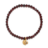 Inner Fire Moon Garnet Moon Stretch Bracelet