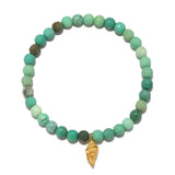 Manifest Abundance Agate Conch Stretch Bracelet