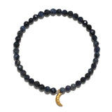 Moon Dumortierite Beaded Bracelet
