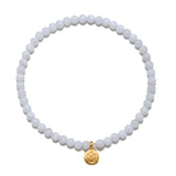 Lotus Blue Lace Agate Beaded Bracelet
