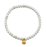 Lotus White Turquoise Beaded Bracelet