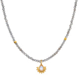 Moonstone Mystic Labradorite Beaded Necklace