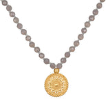 Mandala Grey Agate Mala