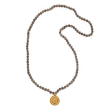 Mandala Grey Agate Mala