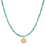 Opal Sun Turquoise Beaded Necklace